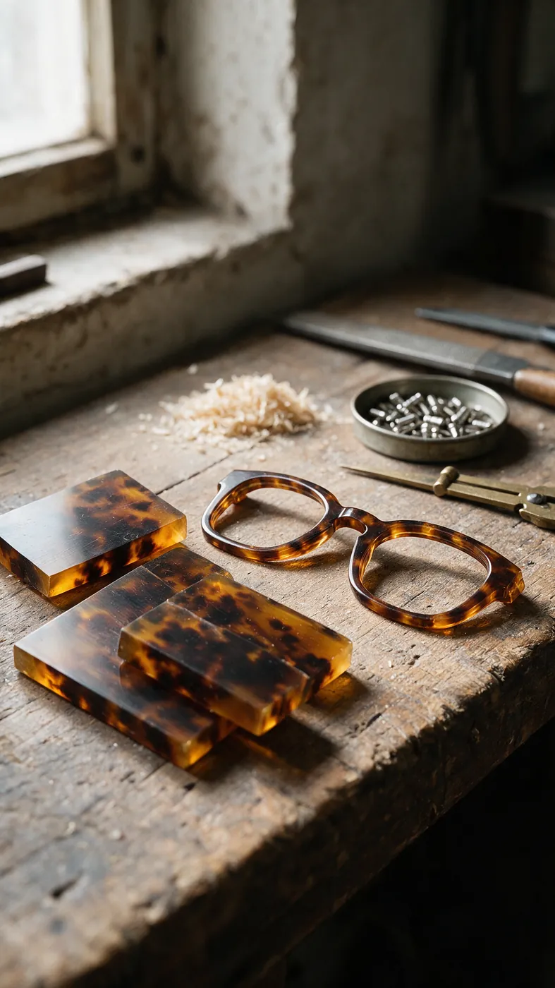 Acetate blocks and a cut CN-05 front on the workshop bench